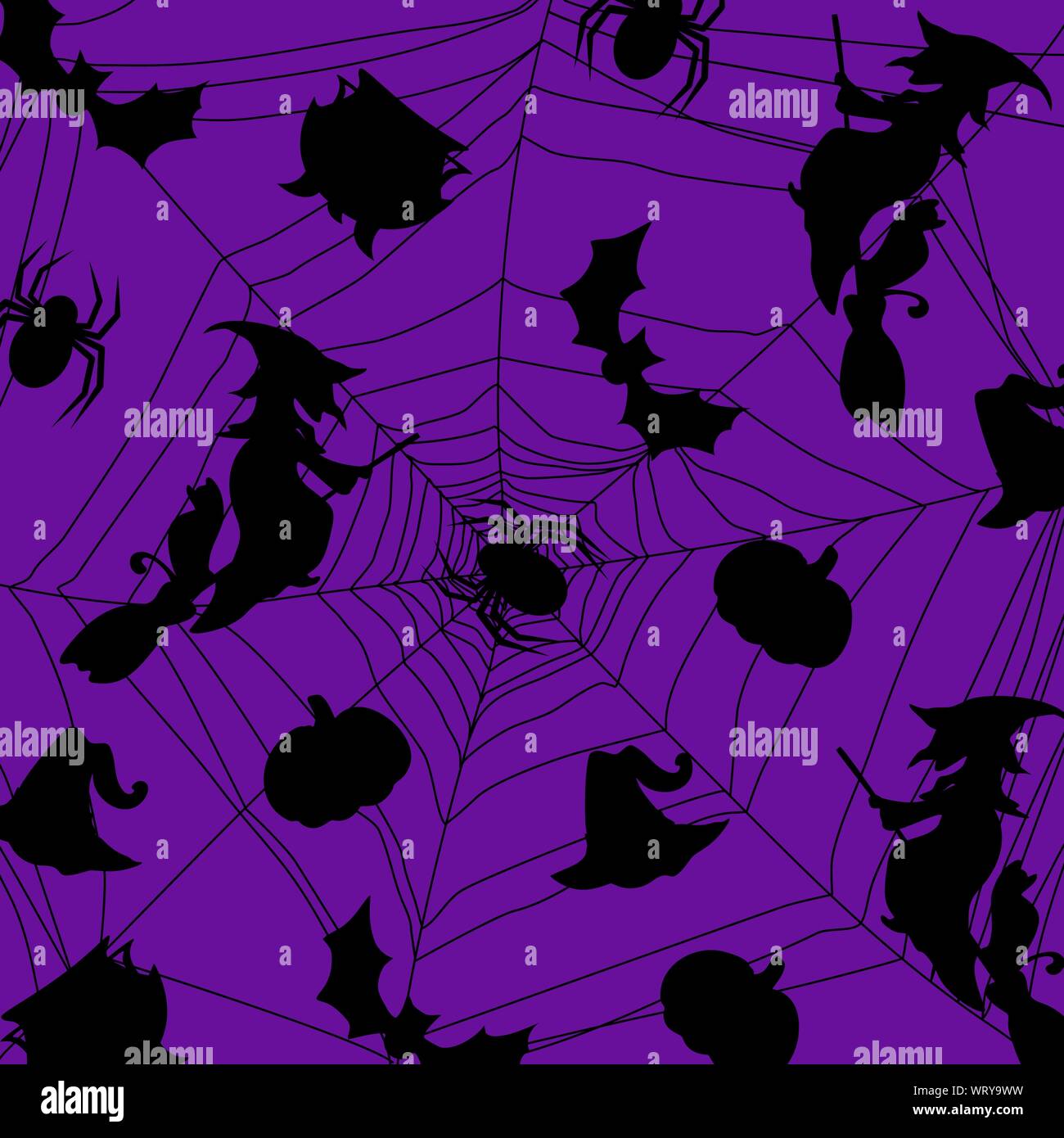 Happy Halloween background vector illustration,couper ensemble avec personnages de ￼ Illustration de Vecteur
