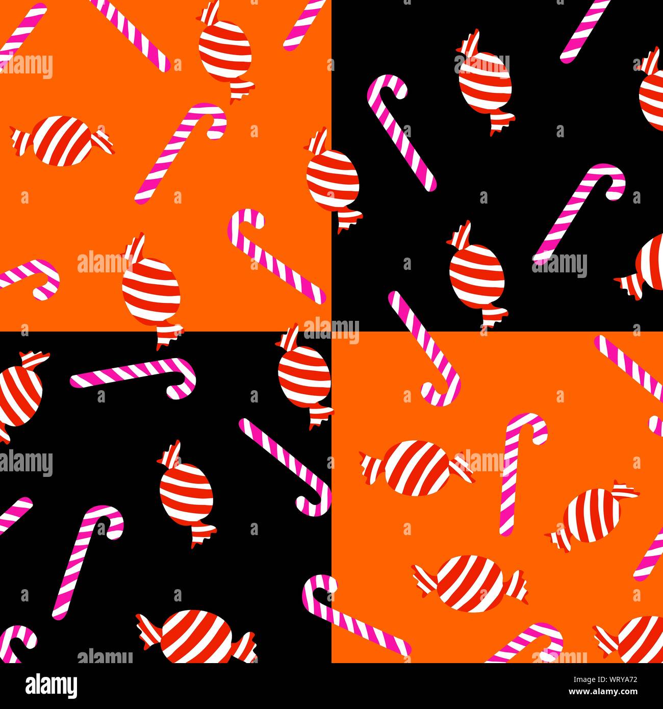 Happy Halloween background vector illustration,couper ensemble avec personnages de ￼ Illustration de Vecteur