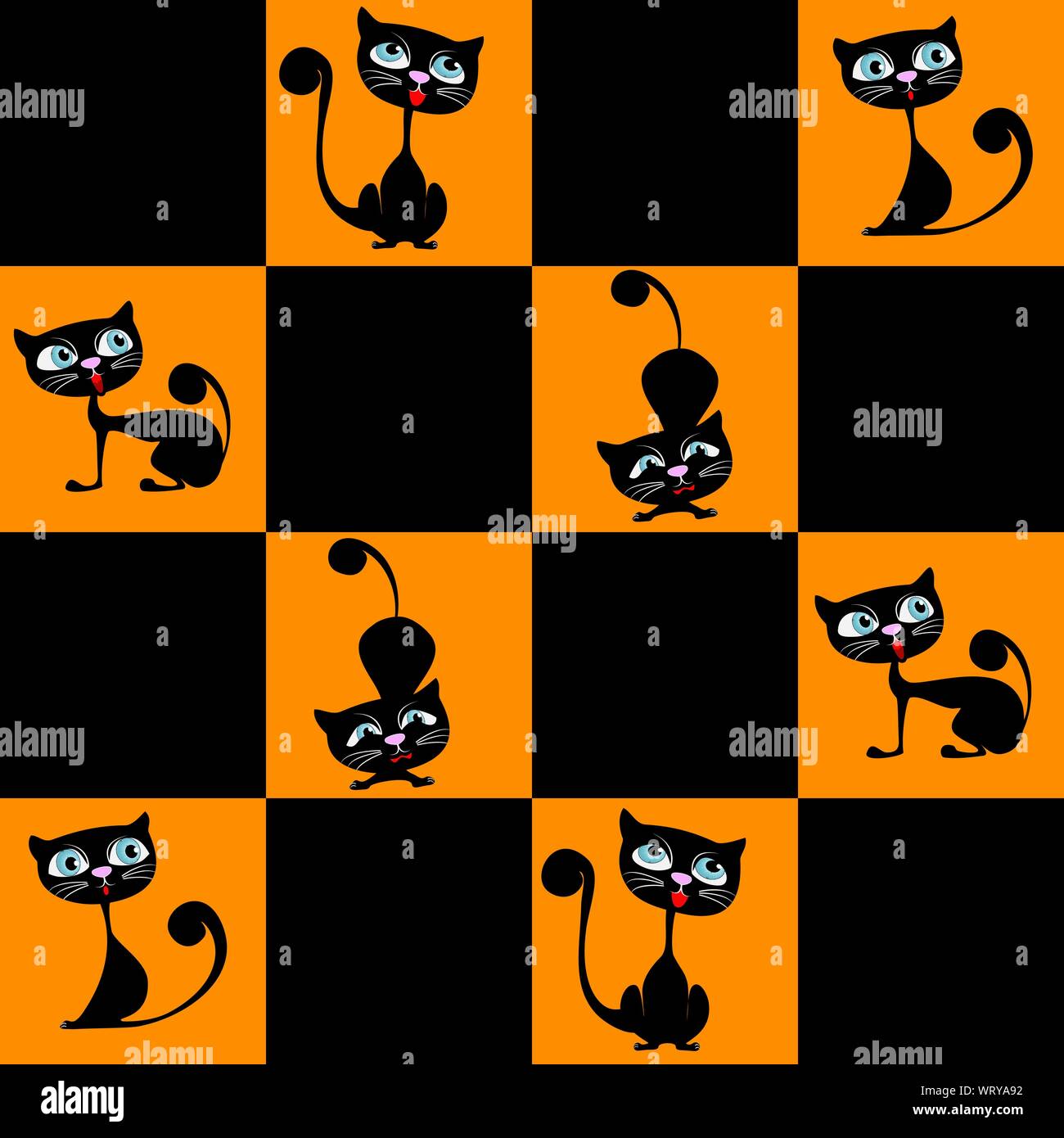 Happy Halloween background vector illustration,couper ensemble avec personnages de ￼ Illustration de Vecteur