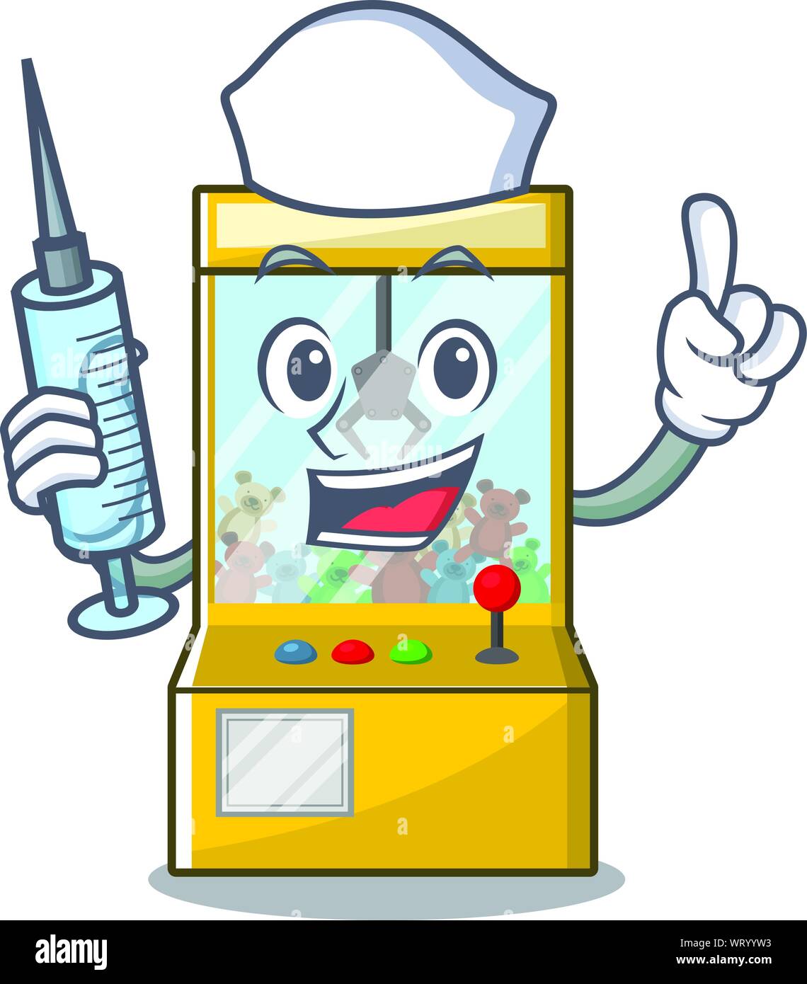 Grue infirmière jeu Kartunov forme sur character vector illustration Illustration de Vecteur