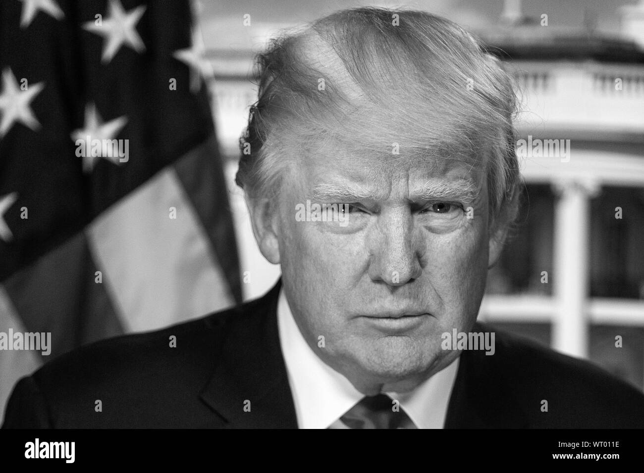 Le président américain, Donald J. Trump, 45e président des États-Unis. Banque D'Images