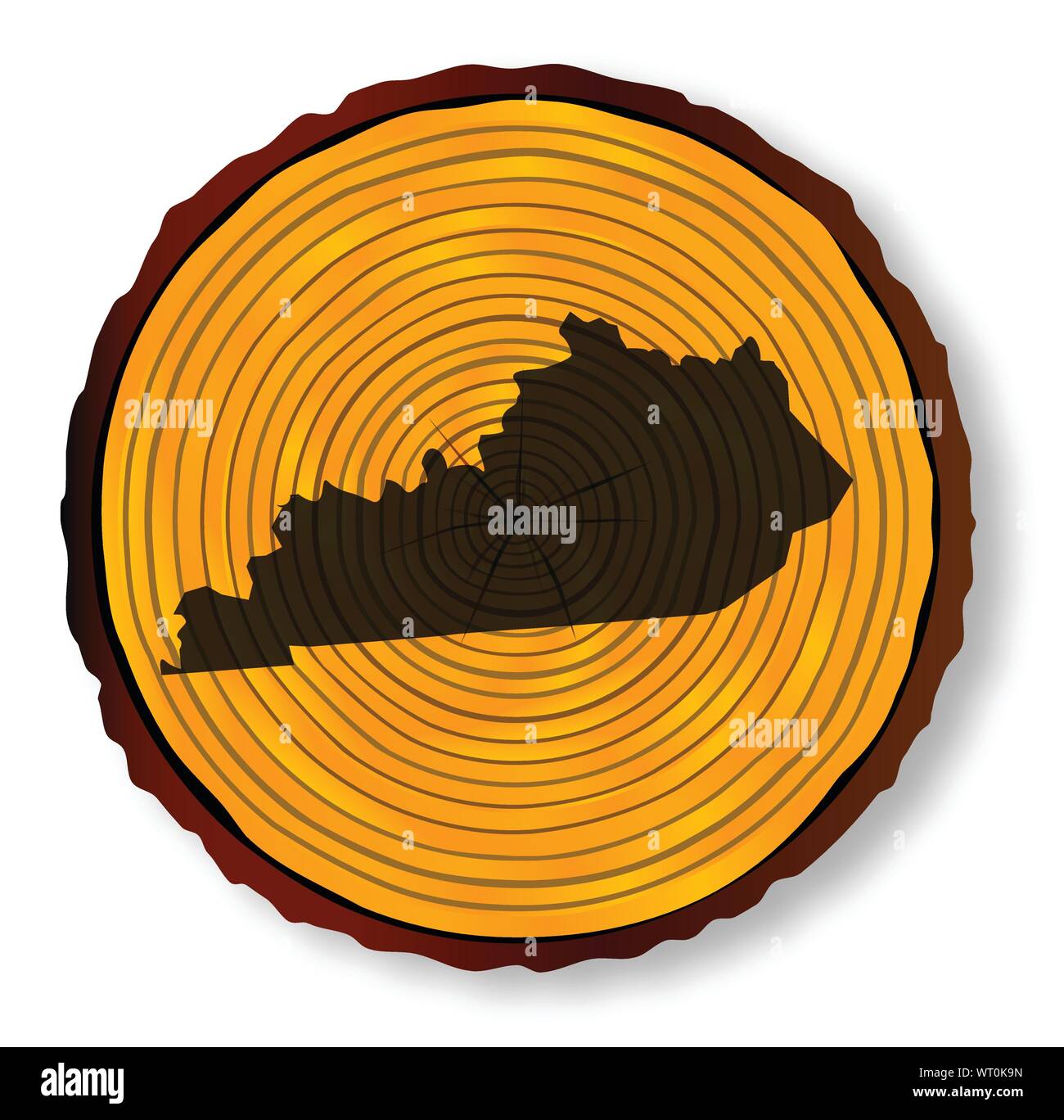 Kentucky Site sur le bois Illustration de Vecteur