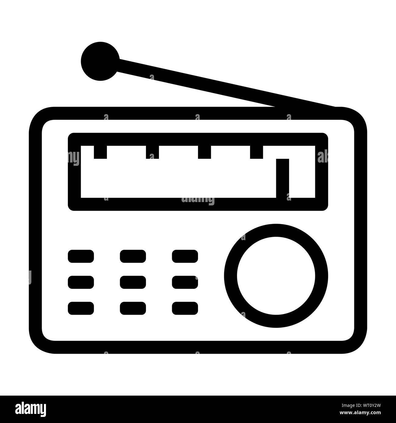 Vectorisation illustration de l'icône radio - Signe symbole,logo,etiquette,etc. Banque D'Images