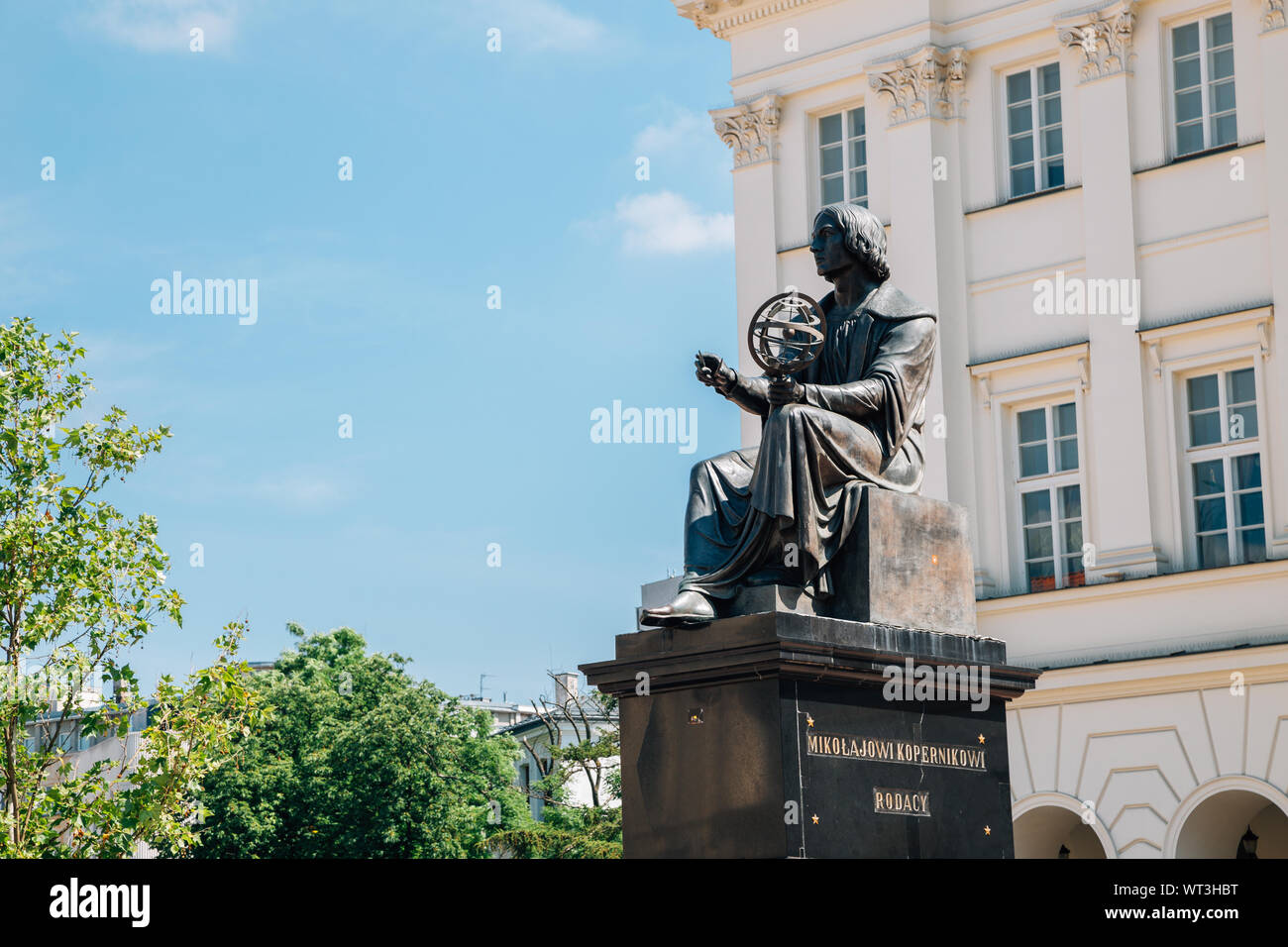 Varsovie, Pologne - 14 juin 2019 : Nicolas Monument Copernic Banque D'Images