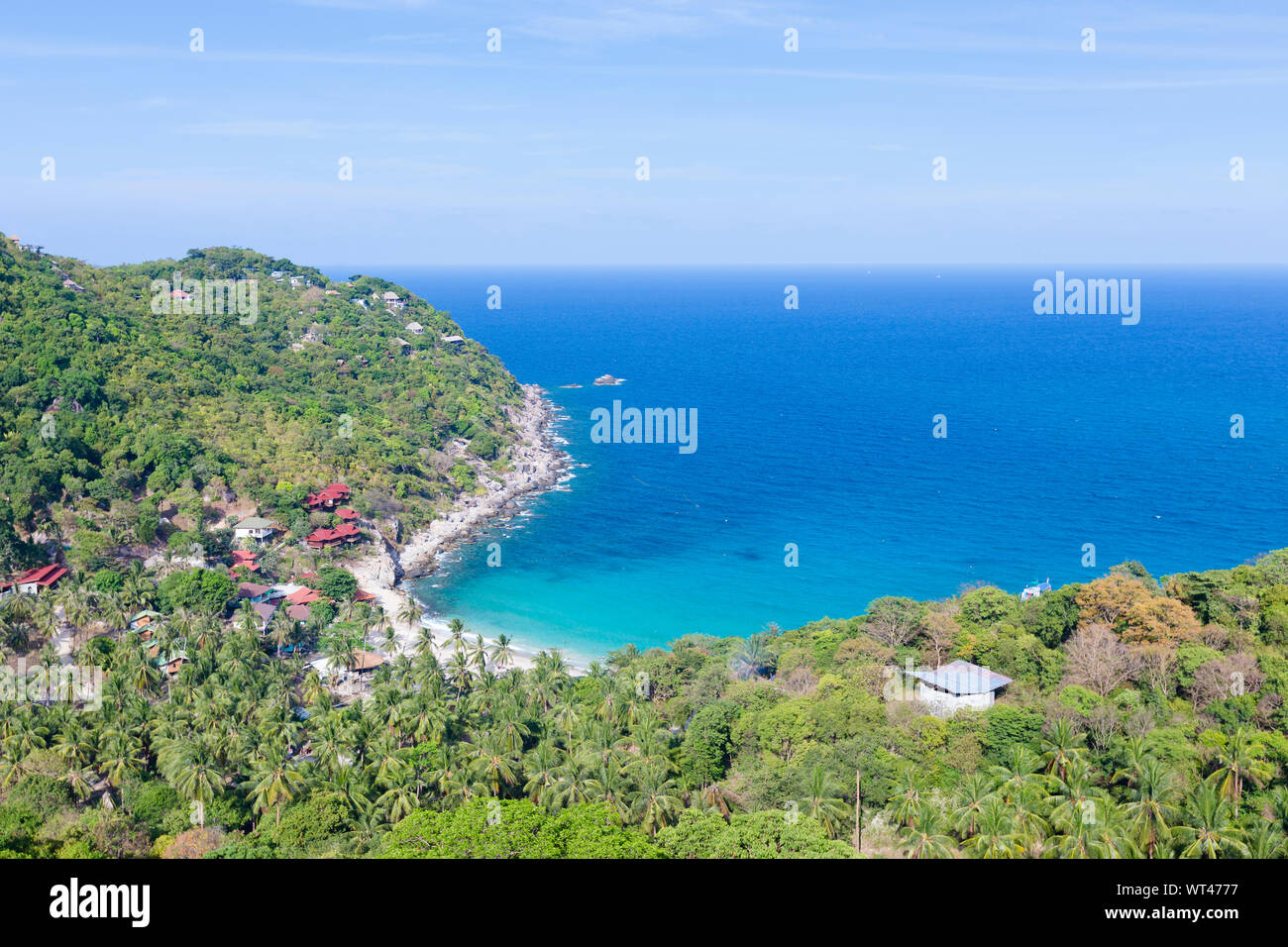 Pension Aow Leuk bay, Koh Tao, Thaïlande Banque D'Images