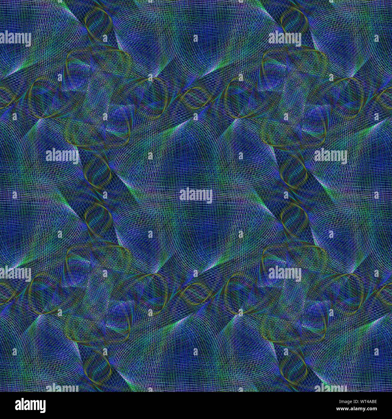 Blue abstract fractal sans soudure de fond swirl Illustration de Vecteur