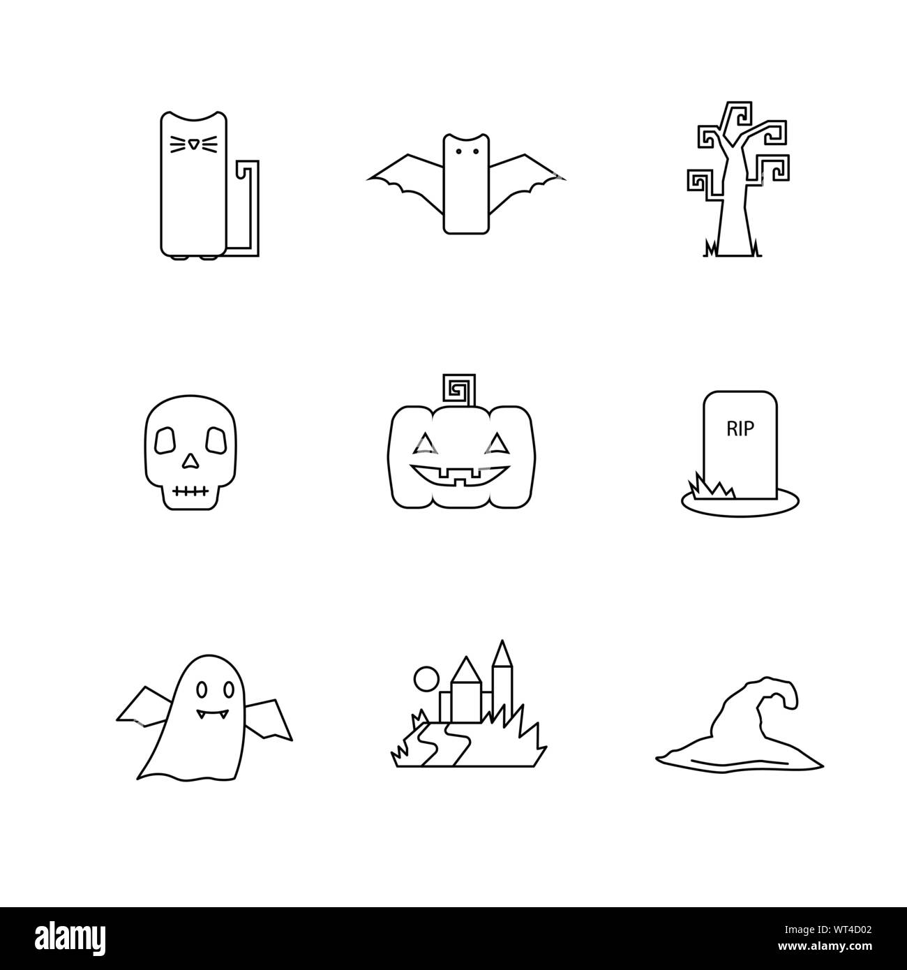 Vecteur Halloween icon set Illustration de Vecteur