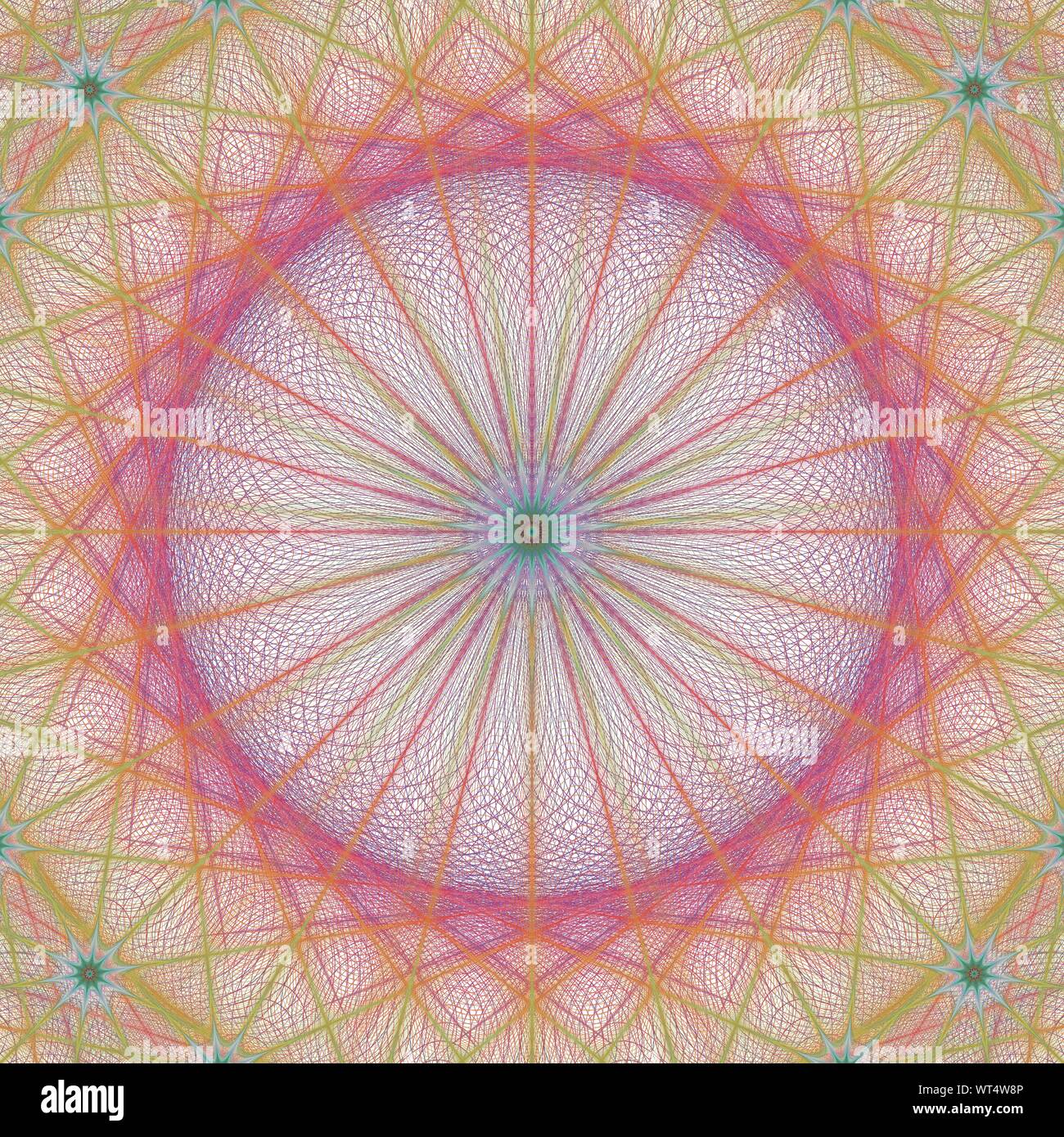 Résumé de couleur de fond de la conception géométrique fractale kaléidoscope Illustration de Vecteur