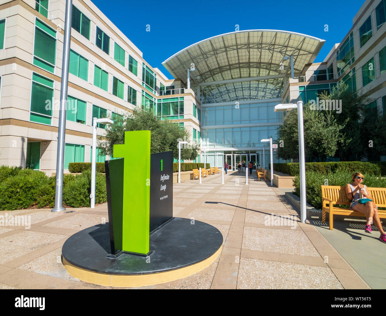 Cupertino, USA - 10 septembre 2018 : Apple campus siège en silicone valley, une boucle de l'infini Banque D'Images