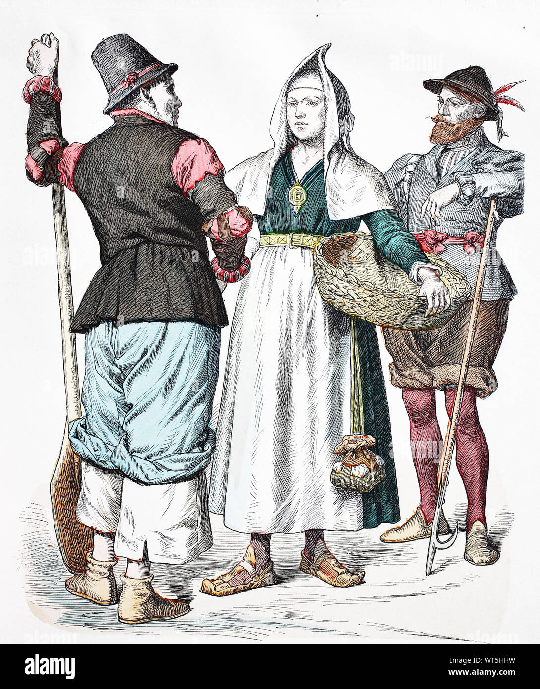 Costume national, des vêtements, de l'histoire des costumes, l'homme et de la femme de l'île de Föhr, homme d'Okholm, costume national à partir de la Frise, l'Allemagne, 16e siècle, Volkstracht, Kleidung, Geschichte der Kostüme, Mann und Frau von der Insel Föhr, Mann aus 2011 Okholm, Frise, aus Deutschland, 16.Jahrhundert Banque D'Images