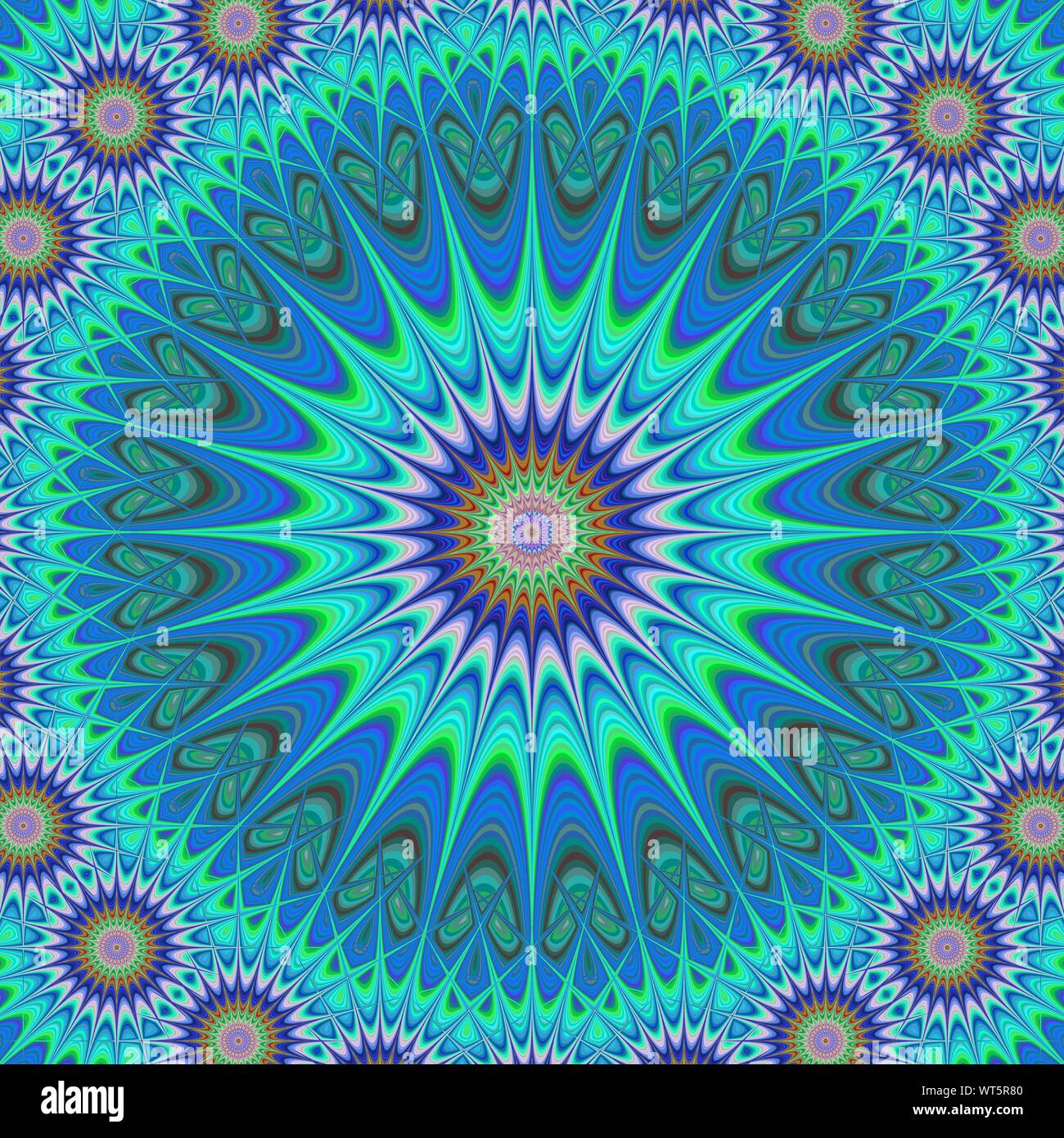 Blue abstract background vector ornament mandala oriental design Illustration de Vecteur