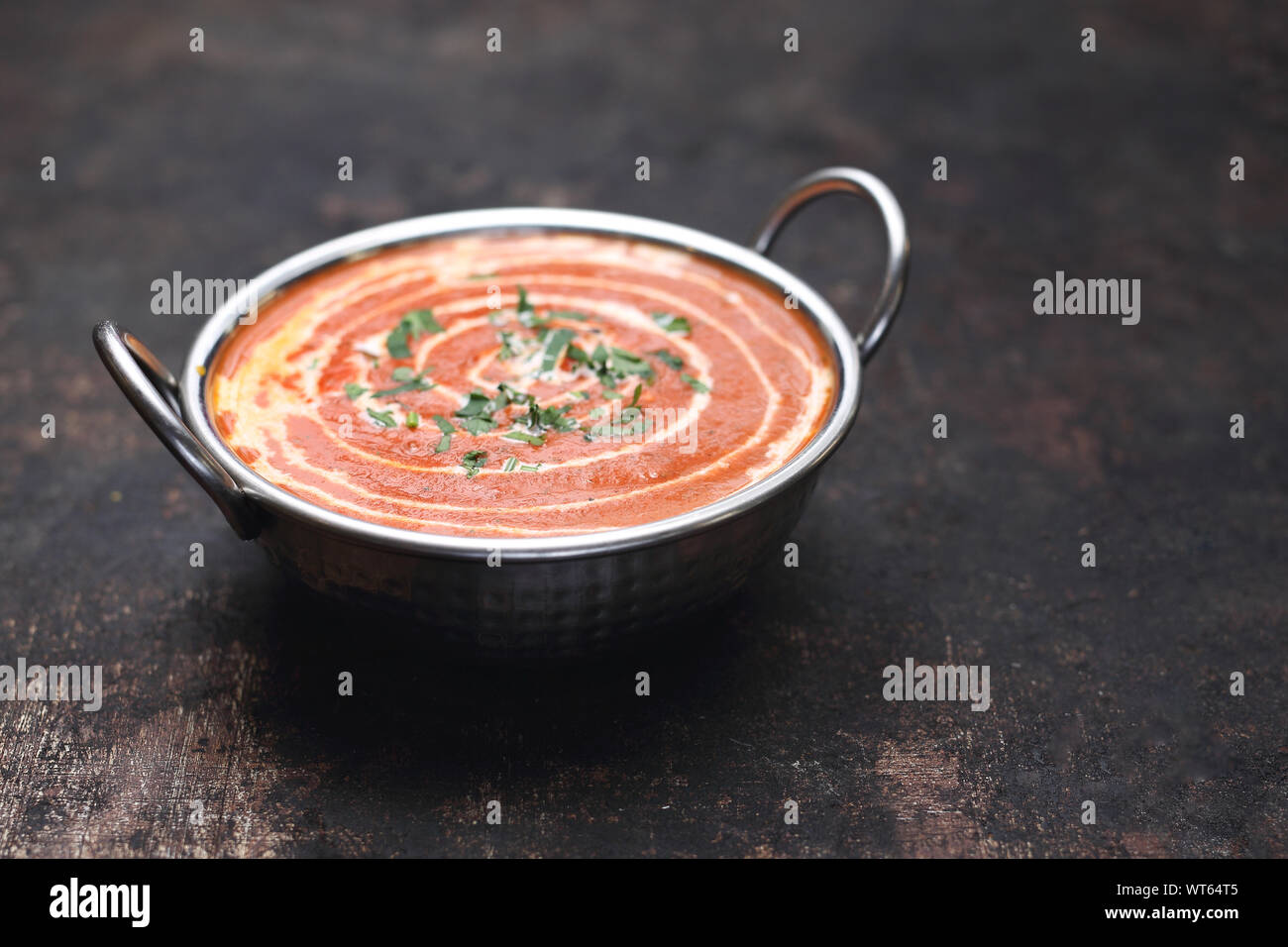 Tikka masala indien de la soupe. Soupe crème aromatique Banque D'Images