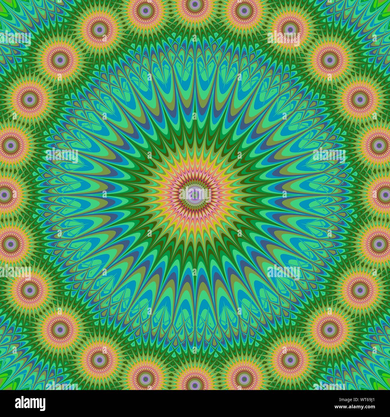 Colorful abstract fractal mandala oriental conception d'arrière-plan Illustration de Vecteur