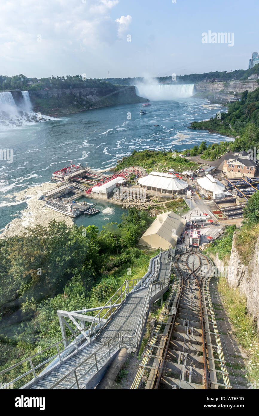 La voie du funiculaire, Niagara Falls, Ontario, Canada, Amérique du Nord, Banque D'Images