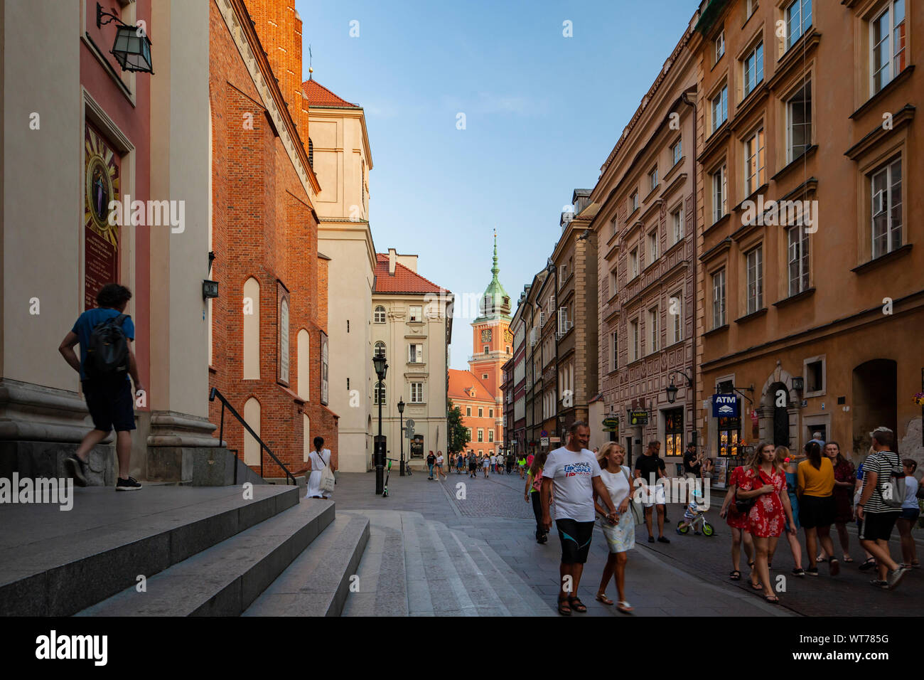 Après-midi d'été dans la vieille ville de Varsovie, Pologne. Banque D'Images
