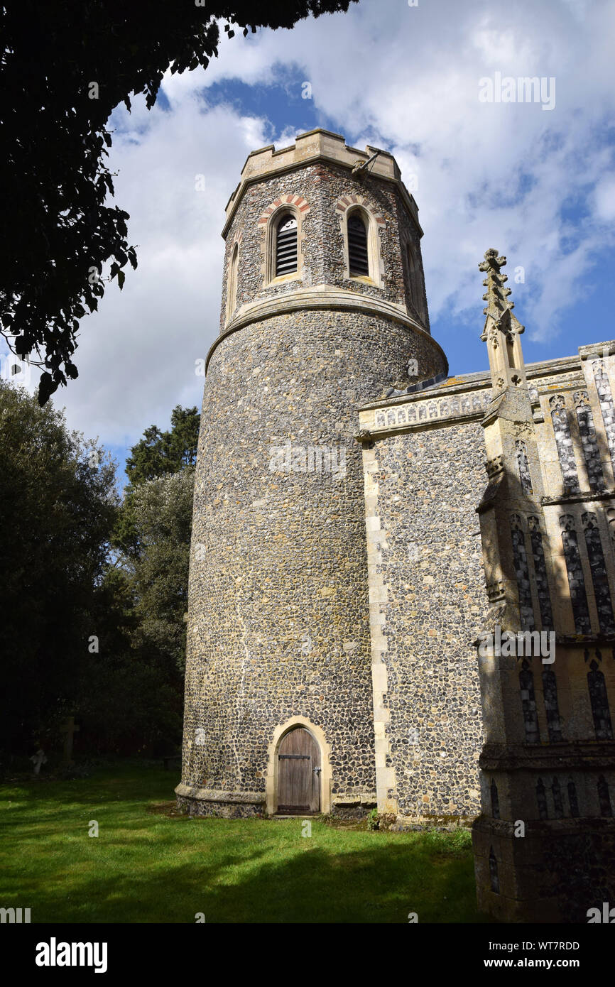 L'extérieur de l'église St Mary, brome, Suffolk, Angleterre Banque D'Images