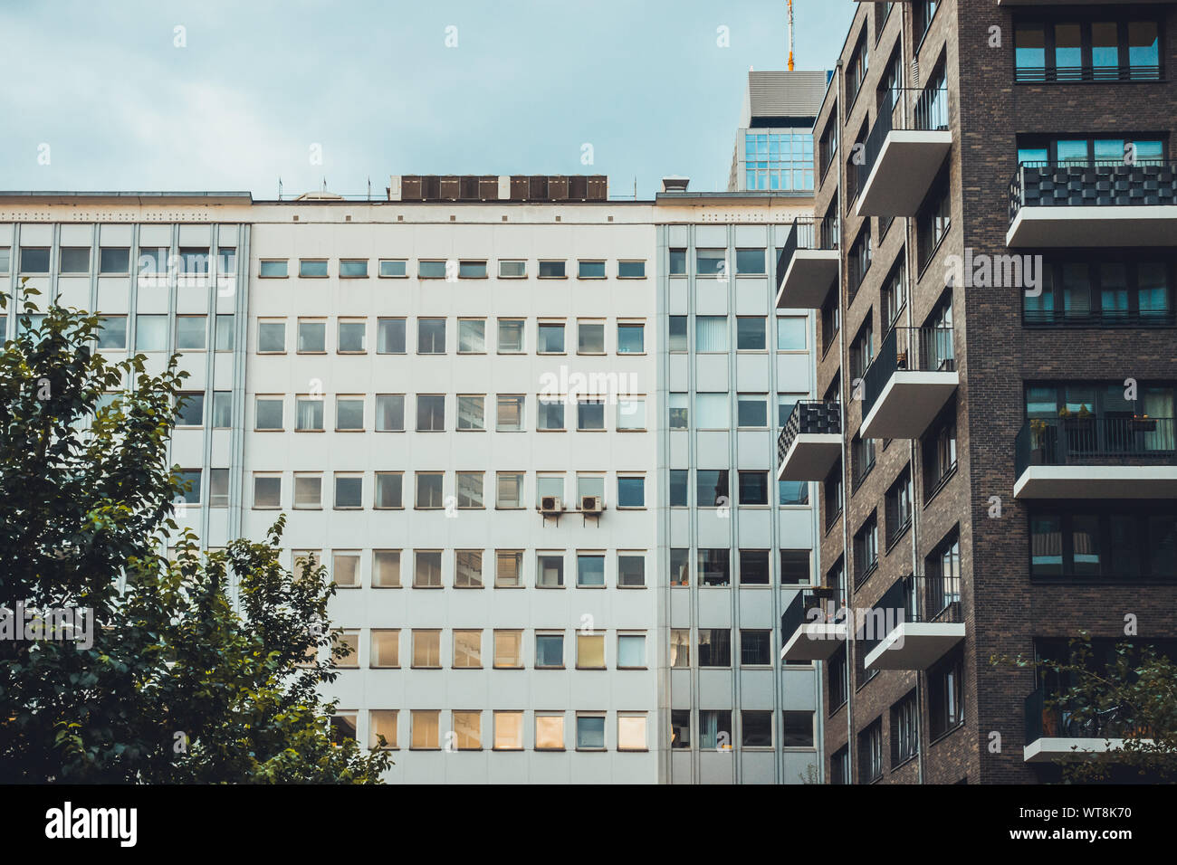 Chambre à l'Est de Berlin, Allemagne sur une journée nuageuse Banque D'Images