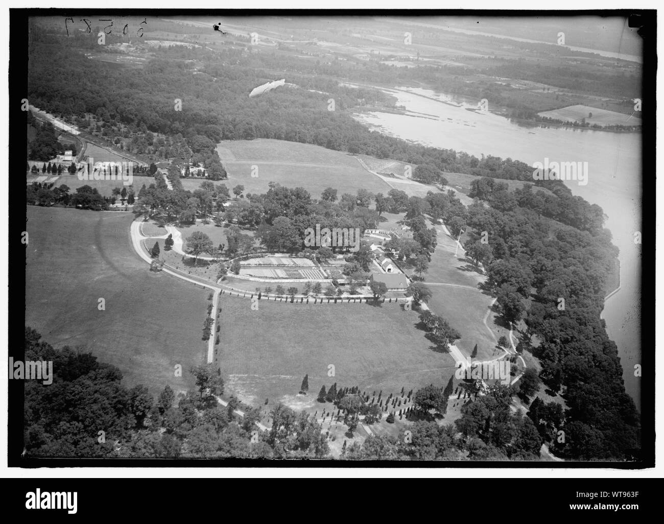 MOUNT VERNON. Vue aérienne Banque D'Images