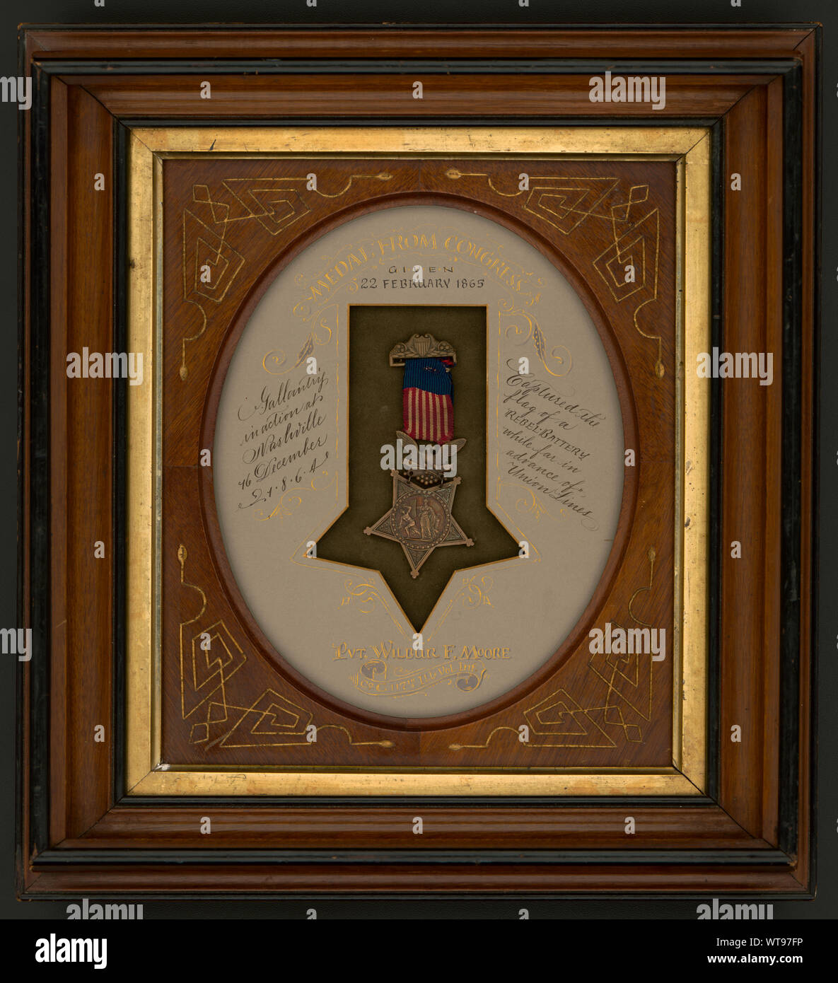 Médaille d'honneur décernée à secteur Wilbur F. Moore de CO. C, 117e Régiment d'infanterie de l'Illinois Banque D'Images