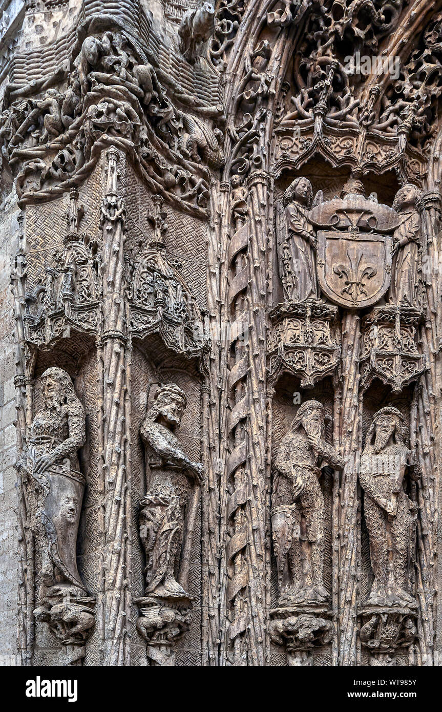 Le Colegio de San Gregorio dans la ville de Valladolid, l'une des plus importantes œuvres de style gothique tardif en Espagne. Construit à la fin du 15e siècle Banque D'Images