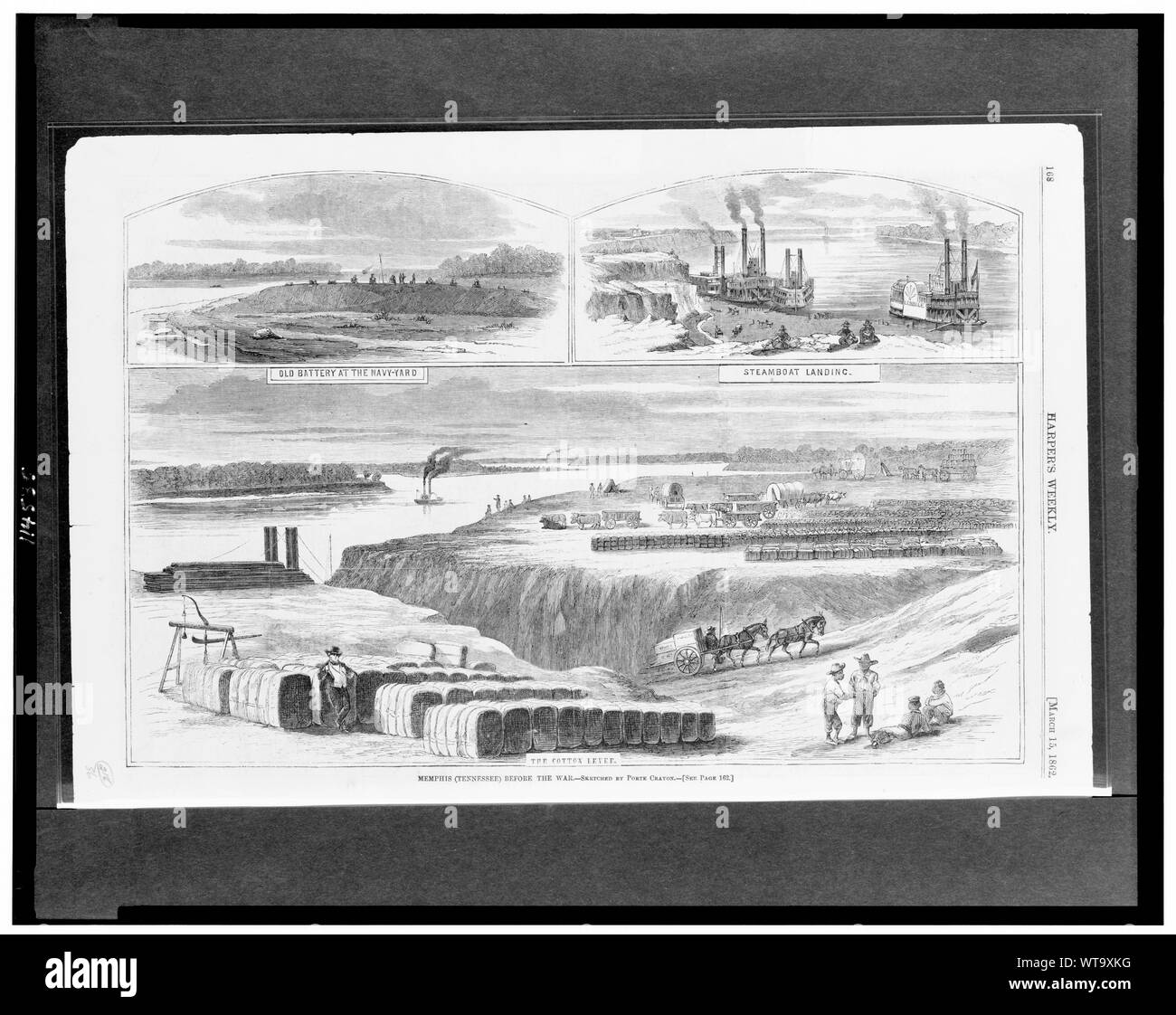 Memphis (Tennessee) avant la guerre / esquissés par porte crayon. Banque D'Images