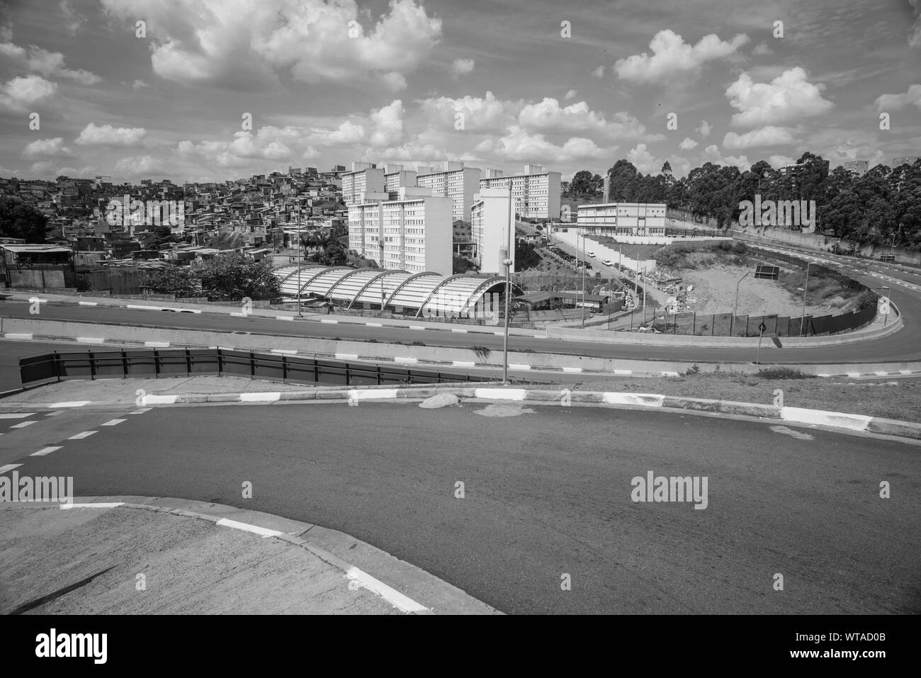 Bidonville de Paraisopolis à Sao Paulo city Banque D'Images