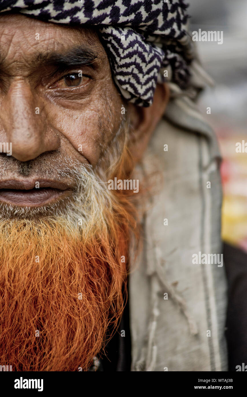 Red Beard man à Aru Valley Banque D'Images