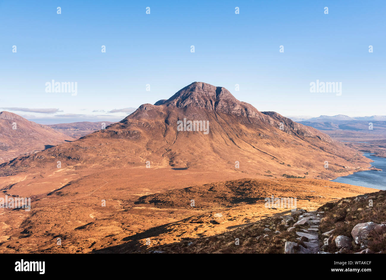 Cul Beag une montagne dans le nord-ouest Coigach, montagnes de l'Ecosse ce Corbett est une des collines dans le Inverpoly National Nature Reserve Banque D'Images