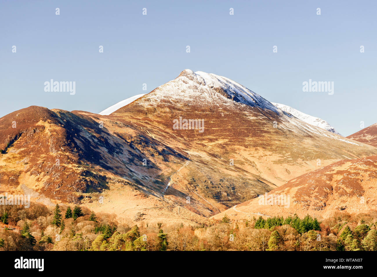 Rowling Fin et Causey Pike petites montagnes faisant partie de la Derwent Fells dans le nord-est de l'Angleterre Cumbria Lake District Banque D'Images