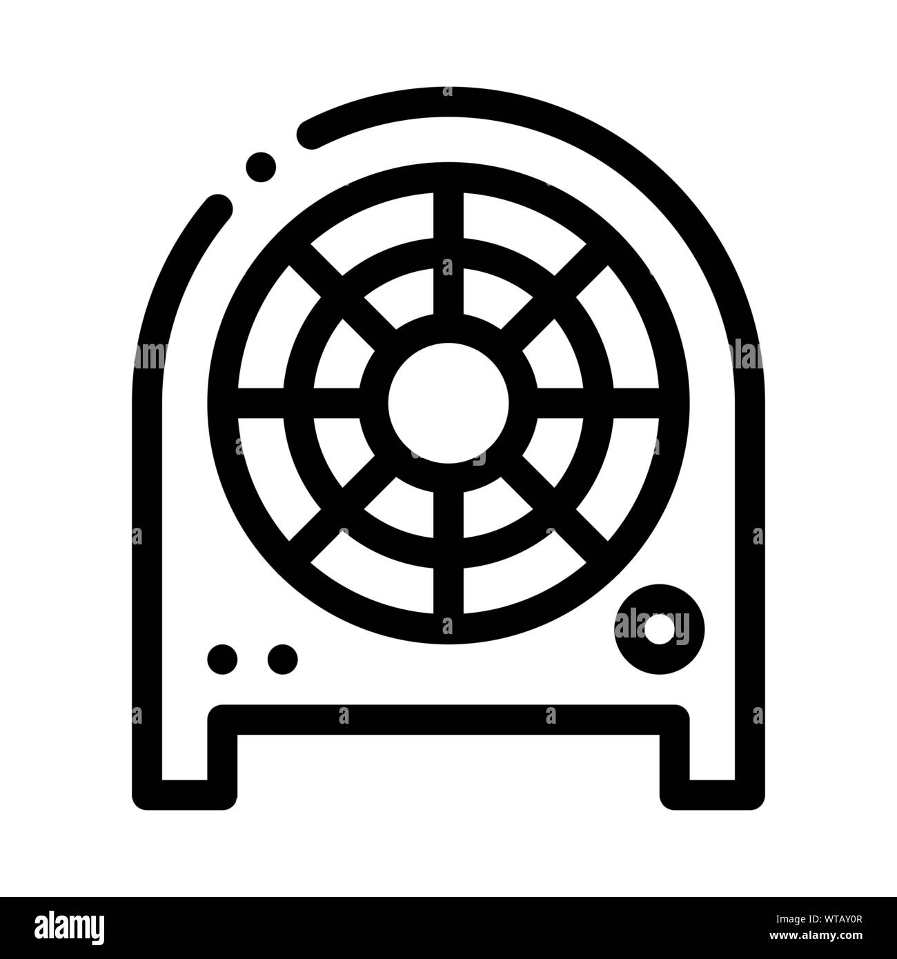 Équipement de chauffage Chauffage ventilateur électronique Vector Illustration de Vecteur