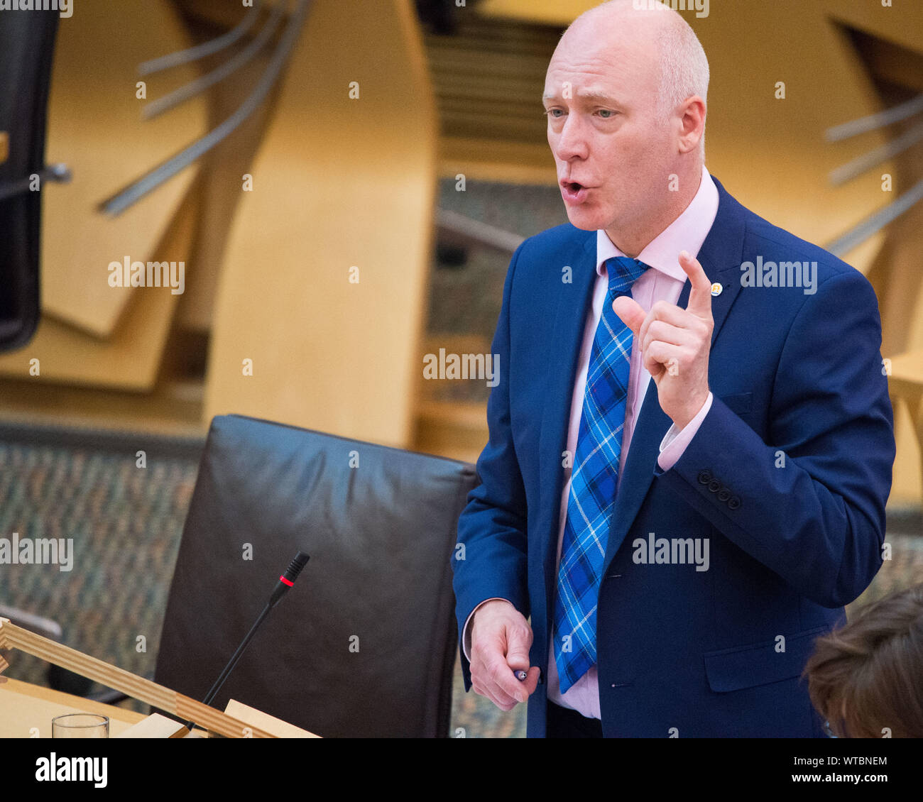 Edinburgh, Royaume-Uni. 5 septembre 2019. Photo : Joe Fitzpatrick MSP - Ministre de la santé publique, Sport & Bien-être. Déclaration ministérielle de Joe Fitzpatrick MSP : 'la lutte contre les décès dus à la drogue". L'Ecosse est confrontée à une urgence de santé publique. Les derniers chiffres de records nationaux de l'Écosse montrent que 1 187 personnes ont perdu la vie en 2018, à la suite de l'usage de drogues. Colin Fisher/CDFIMAGES.COM Banque D'Images