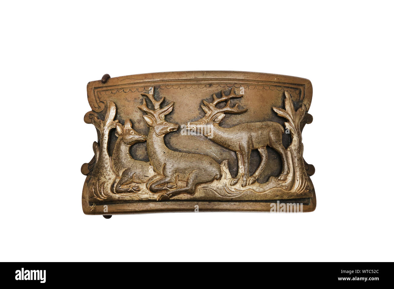 Boucle de ceinture de chasse doré allemand du 18e siècle Photo Stock - Alamy