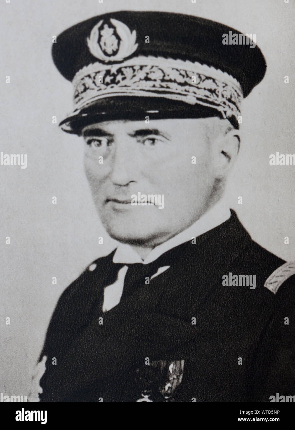 L'amiral Darlan, qui était à la recherche de passage au camp d'allie lorsqu'il a été assassiné le 24 décembre 1942. Banque D'Images