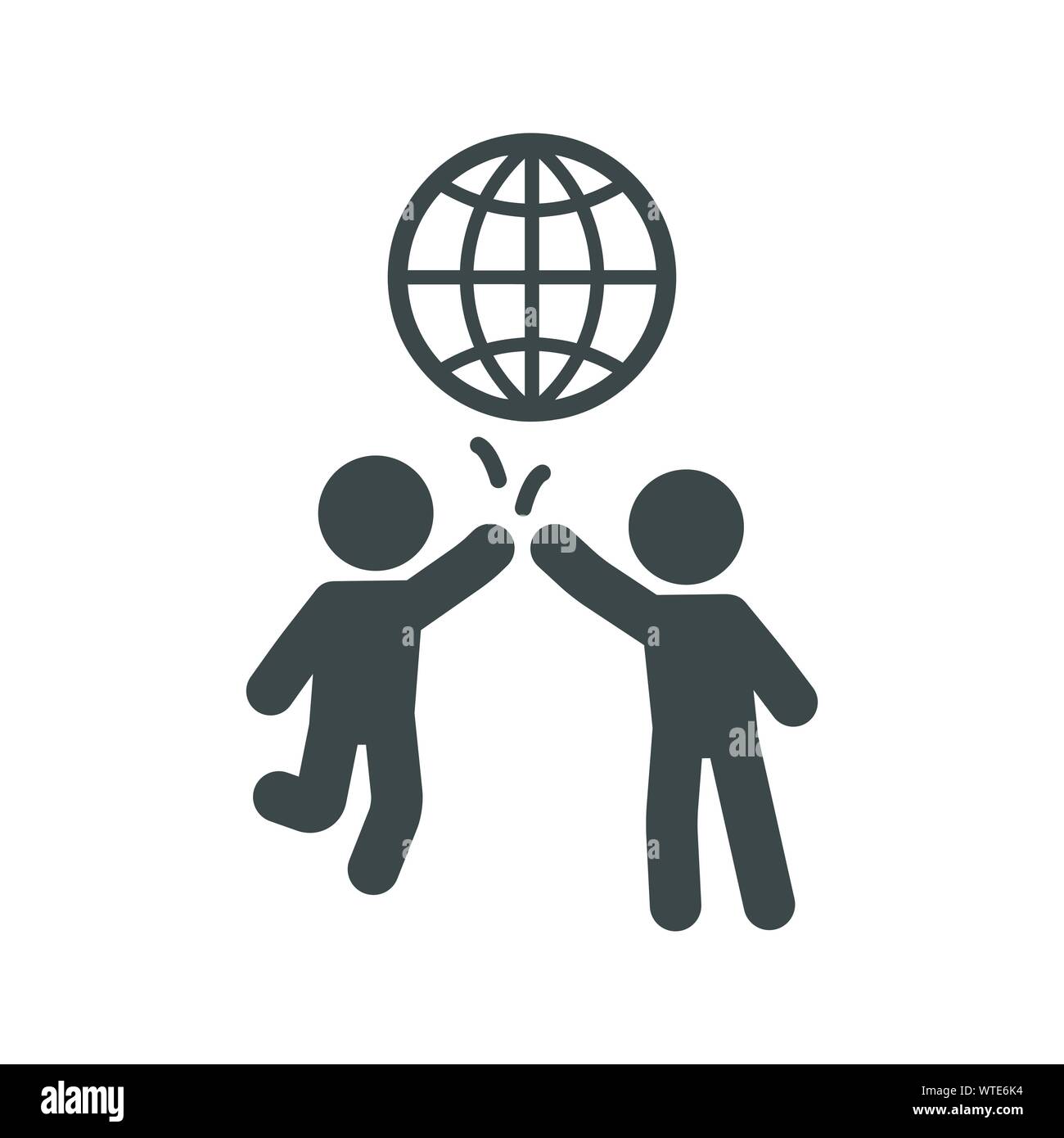 Partenaire d'affaires, partenariat, icône de réussite Illustration de Vecteur