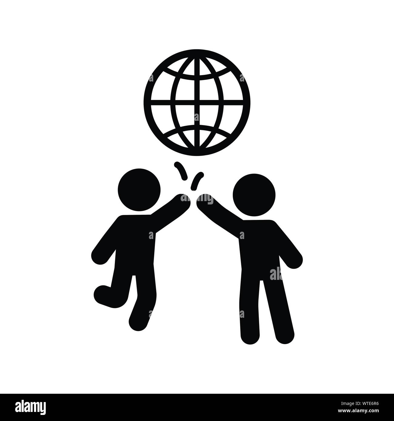 Partenaire d'affaires, partenariat, icône de réussite Illustration de Vecteur