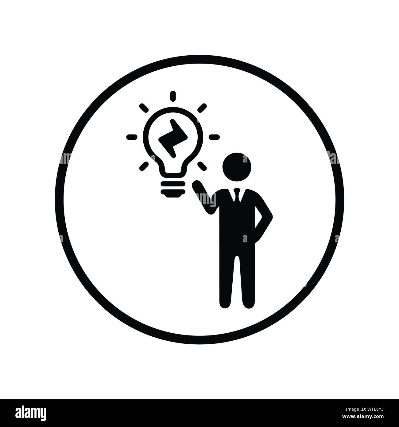 Idée d'entreprise, la planification, l'icône de l'idée intelligente Illustration de Vecteur