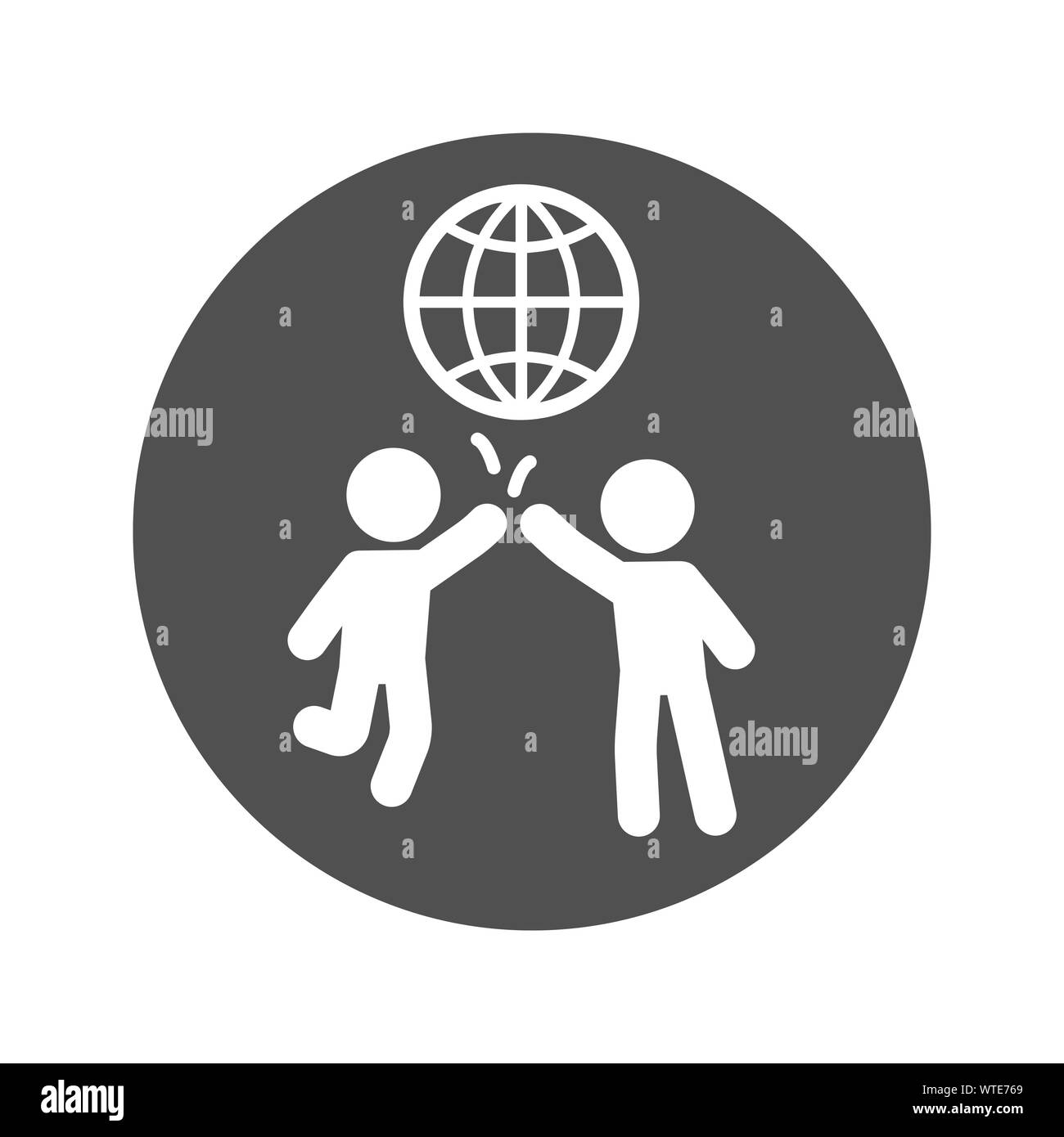 Partenaire d'affaires, partenariat, icône de réussite Illustration de Vecteur