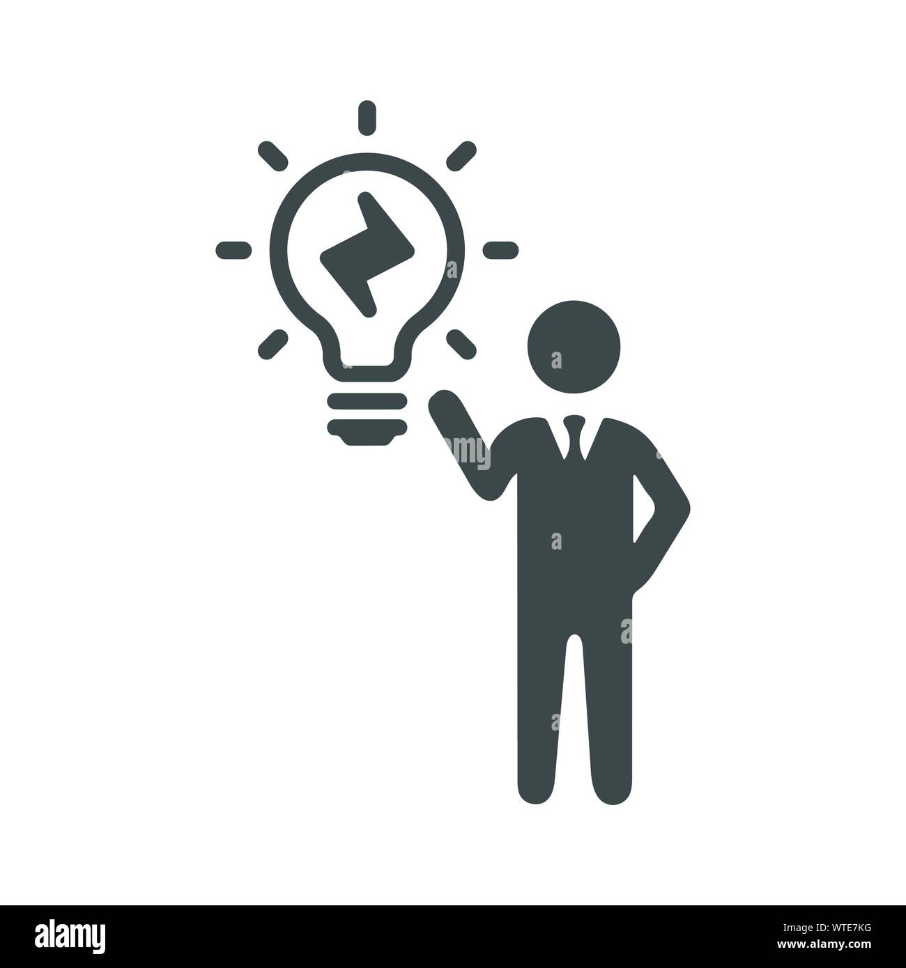 Idée d'entreprise, la planification, l'icône de l'idée intelligente Illustration de Vecteur