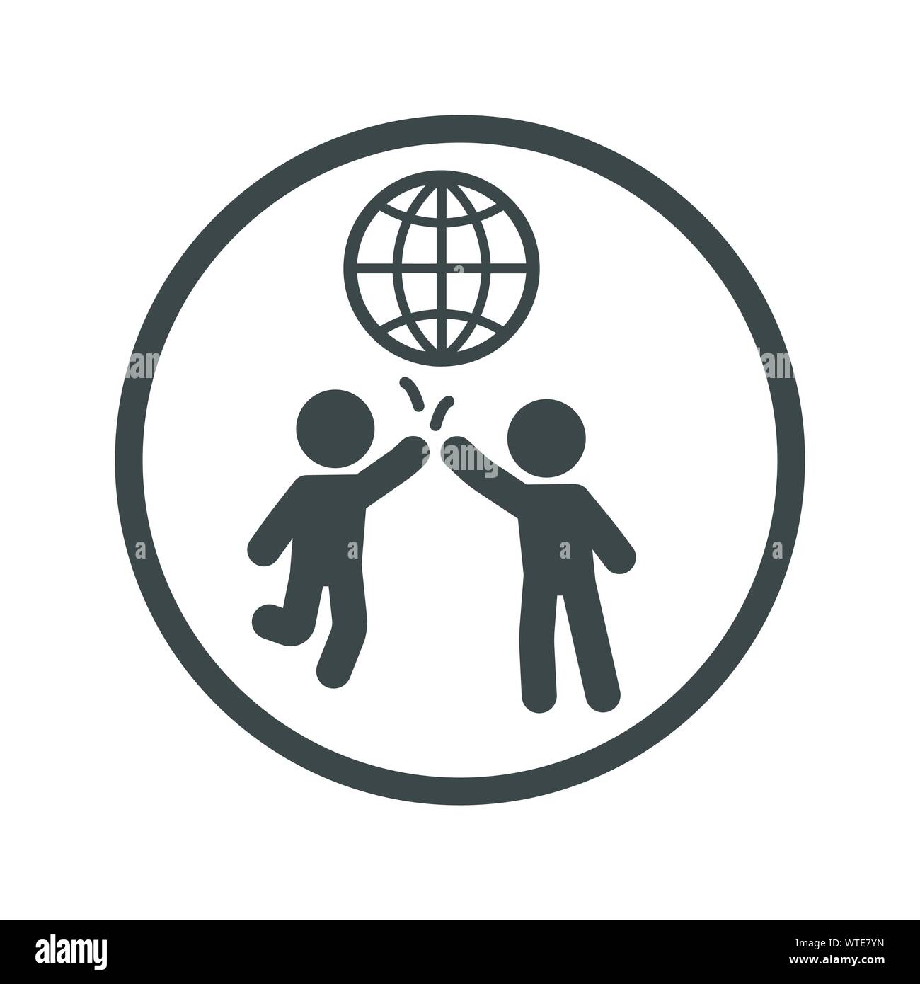 Partenaire d'affaires, partenariat, icône de réussite Illustration de Vecteur