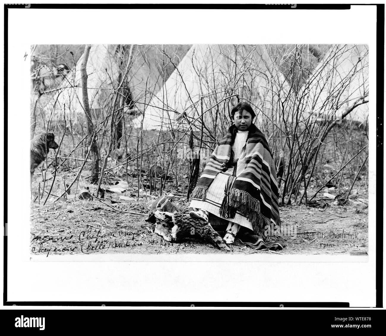 Minnie Chips, une belle fille de l'école indienne Cheyenne / par Dedrick, [...] Okla. Banque D'Images