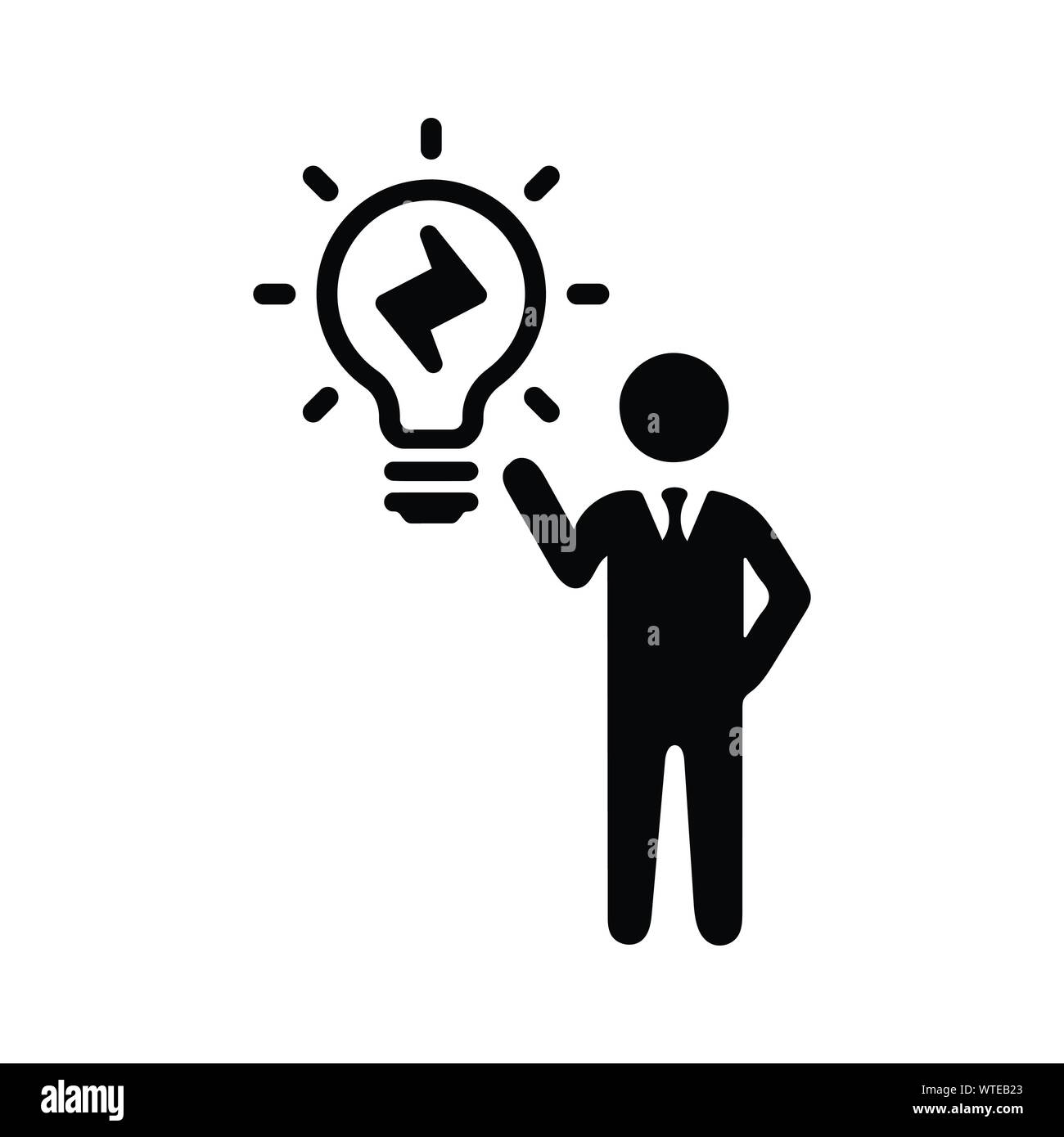 Idée d'entreprise, la planification, l'icône de l'idée intelligente Illustration de Vecteur