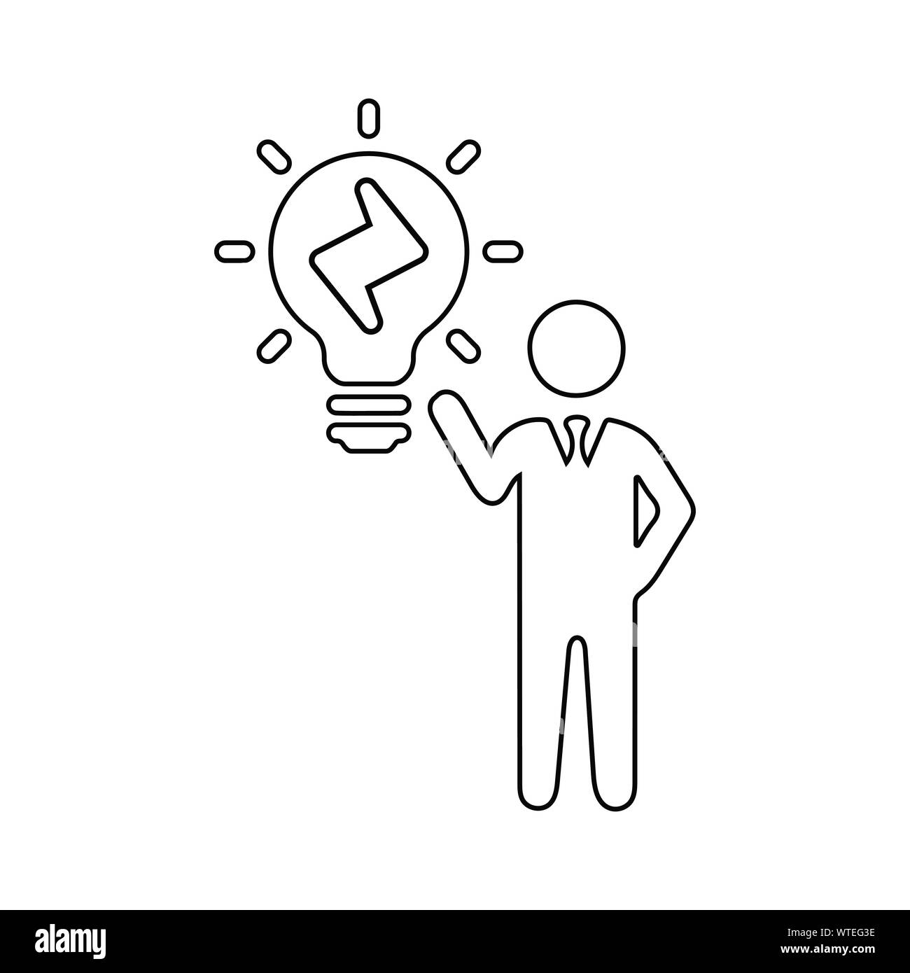 Idée d'entreprise, la planification, l'icône de l'idée intelligente Illustration de Vecteur