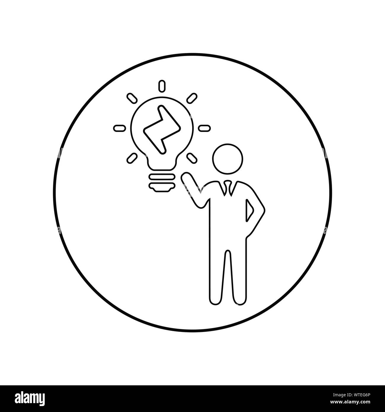 Idée d'entreprise, la planification, l'icône de l'idée intelligente Illustration de Vecteur