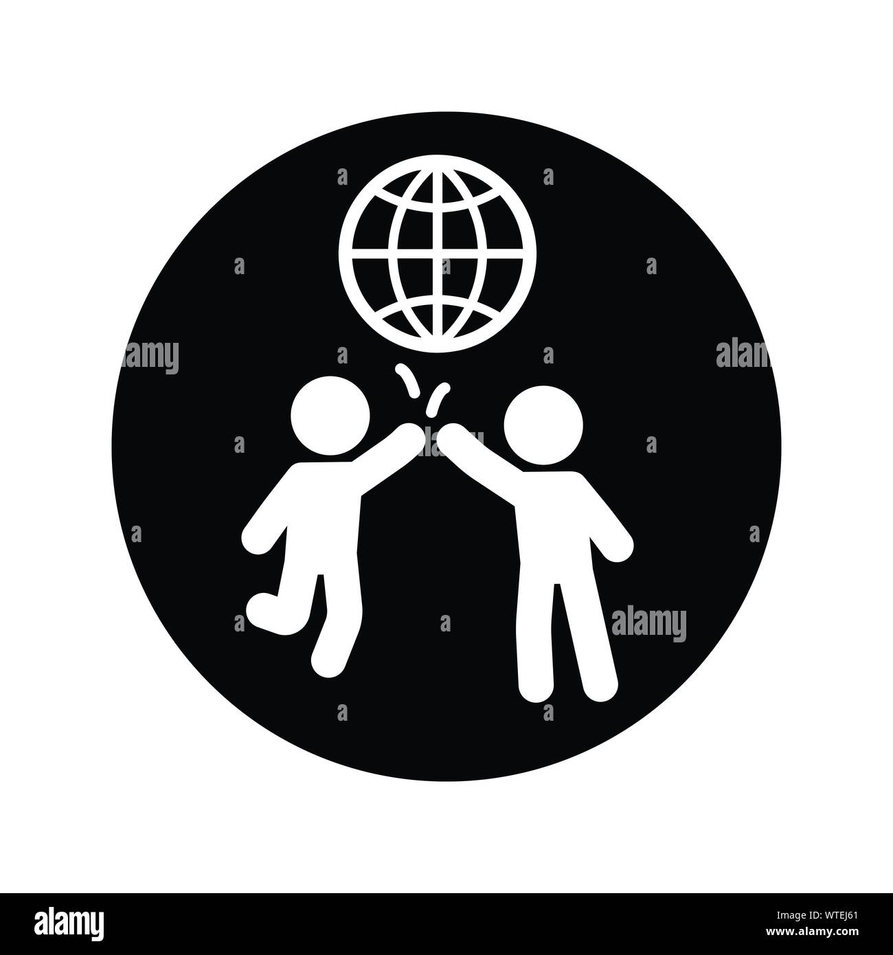 Partenaire d'affaires, partenariat, icône de réussite Illustration de Vecteur