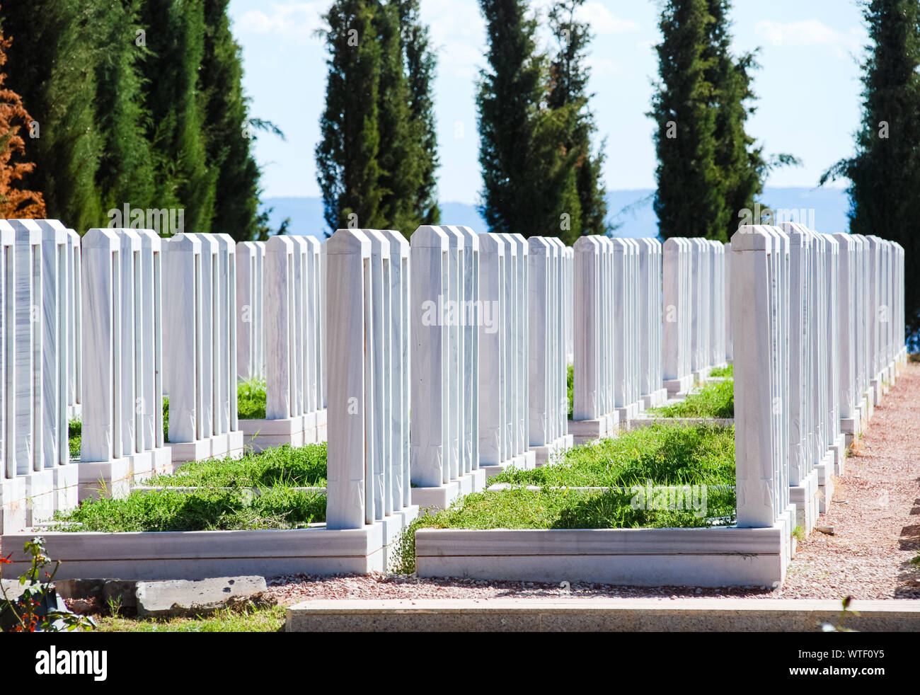 La mort au combat de la PREMIÈRE GUERRE MONDIALE Le cimetière militaire turque, Gallipoli, Canakkale, Turquie Banque D'Images