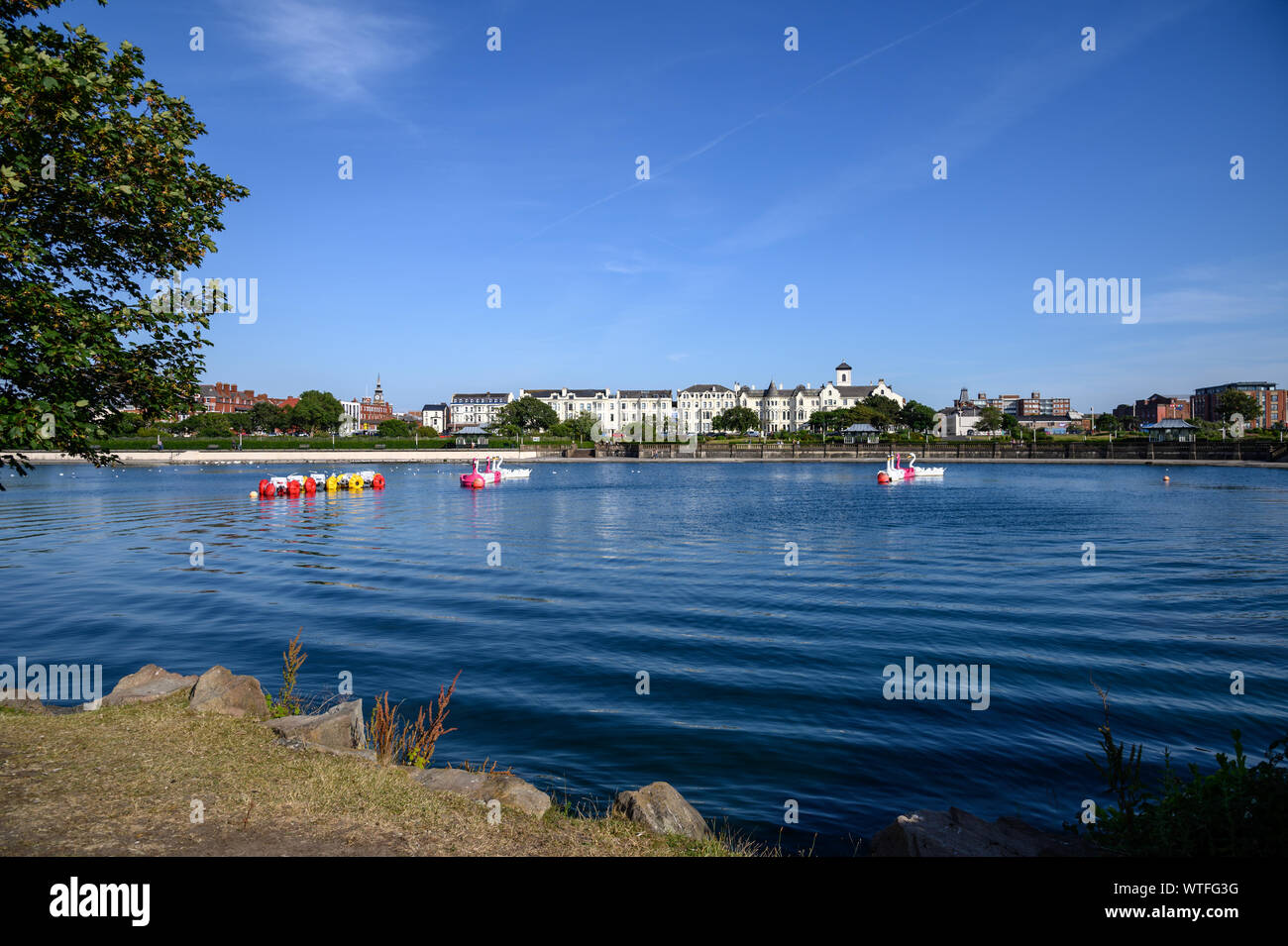 En tant que ville de bord de Southport a une longue histoire de lieu de loisirs et de divertissement et est toujours fortement dépendante du tourisme, Southport, Angleterre. Banque D'Images