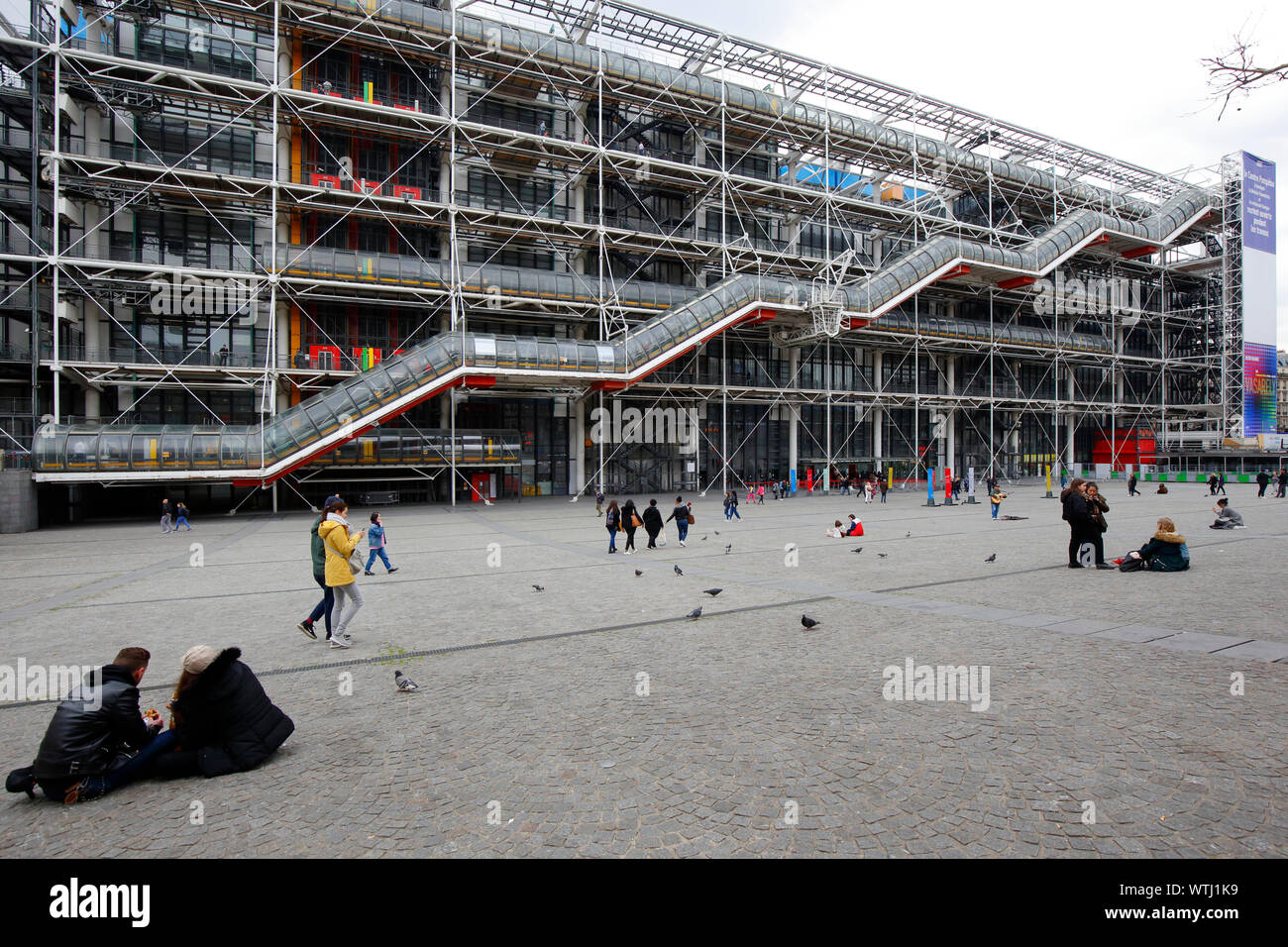 Le Centre Pompidou, Place Georges-Pompidou, Paris, France Banque D'Images