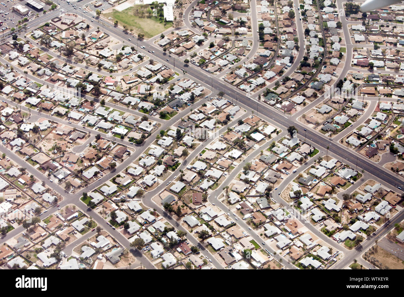 Vue aérienne du quartier de Phoenix, Arizona Banque D'Images