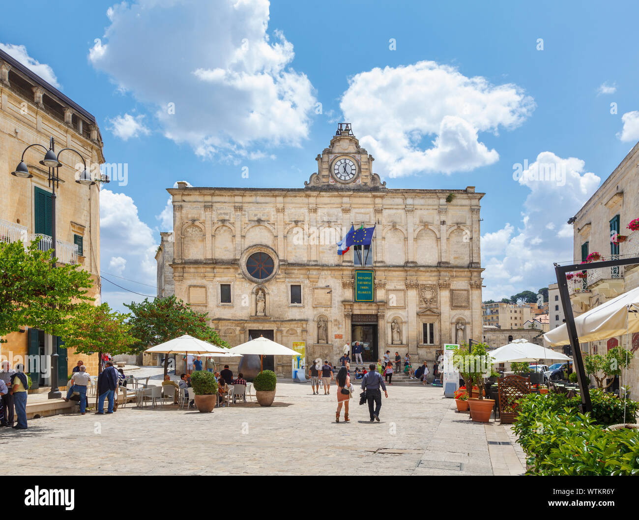 Palazzo Lanfranchi, le Musée National d'art médiéval et moderne de la Basilicate, Matera, Italie sur une journée ensoleillée Banque D'Images