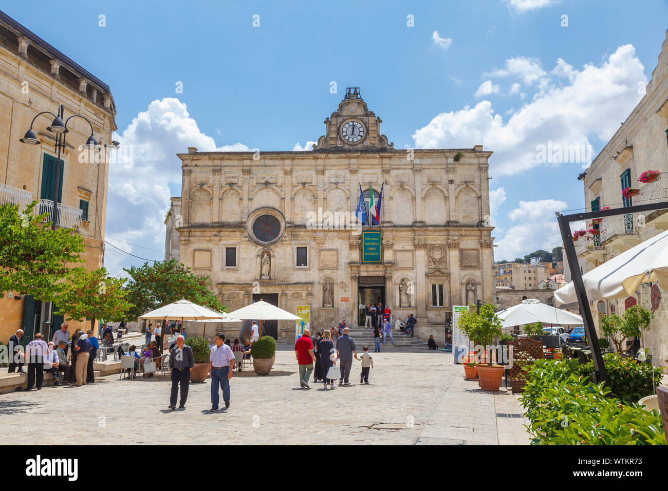 Palazzo Lanfranchi, le Musée National d'art médiéval et moderne de la Basilicate, Matera, Italie sur une journée ensoleillée Banque D'Images